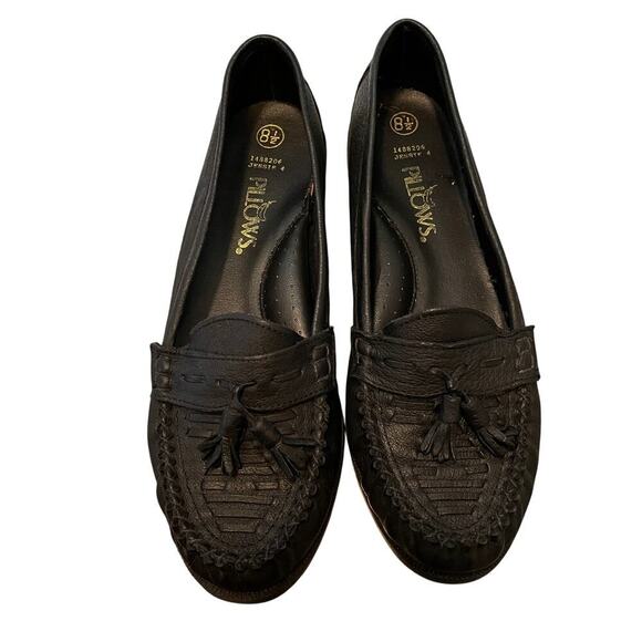 pillows Shoes - Black Leather Moccasin Driving Shoes | Pillows, 8.5, Tassel Loafers, Minimalist